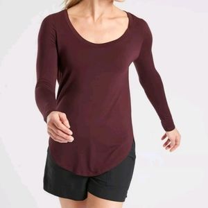 Athleta Cloudlight Stratus Top, Antique Burgundy SIZE XS